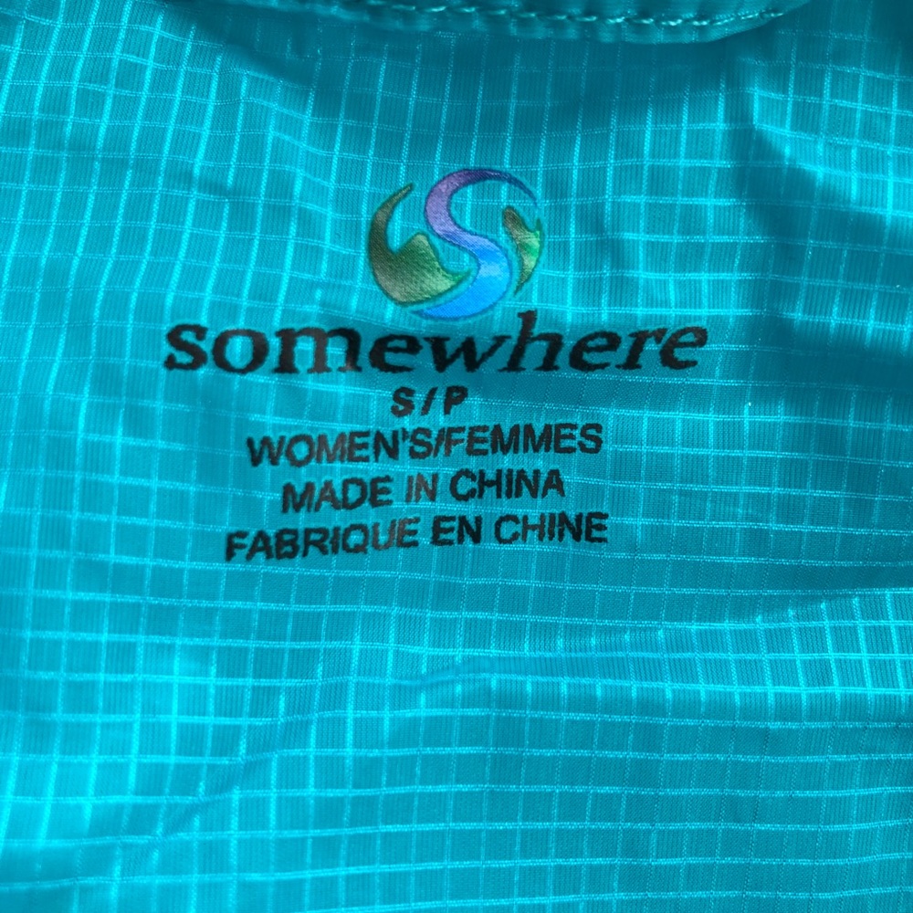 Somewhere Packable Blue Waterproof Jacket Size S - image 5